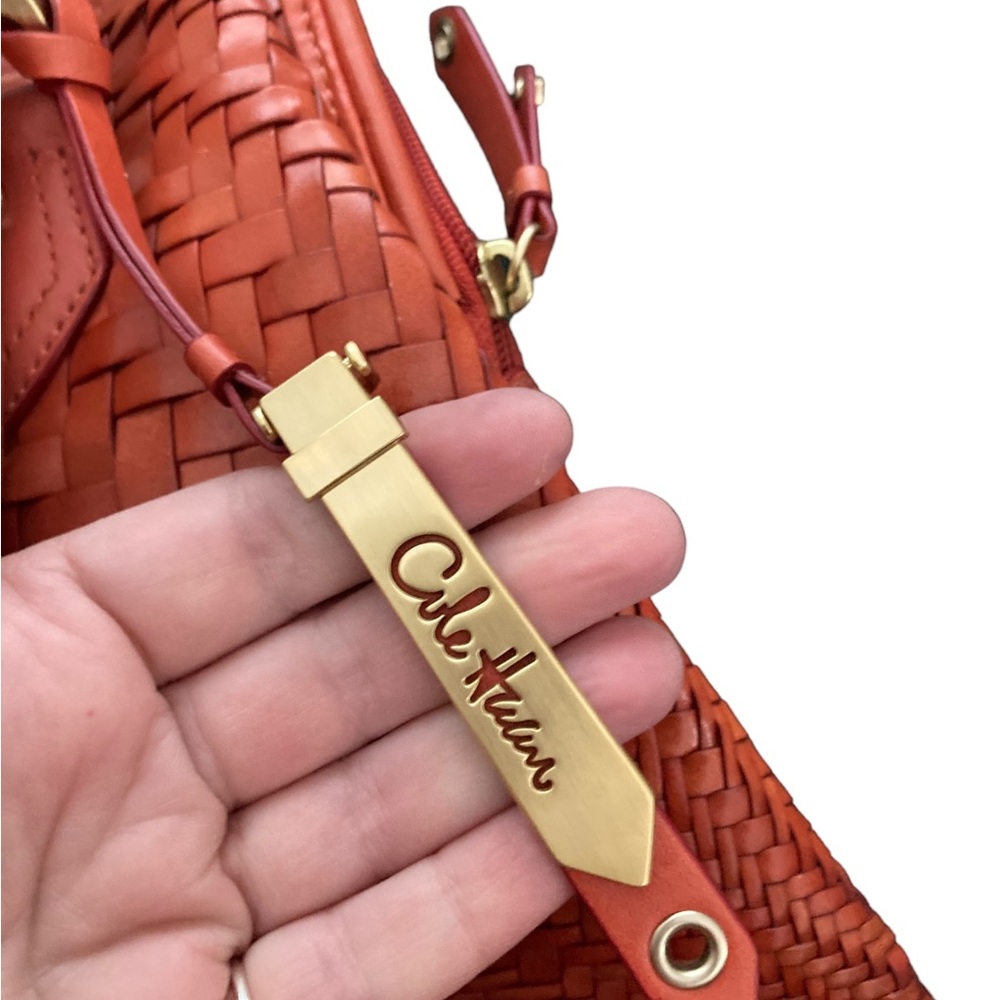 Cole Haan Woven Bag-Terracotta Orange-Amazing & Wonderful Conditon - Picture 7 of 12